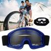 Children Protection Goggles Motorcycle Outdoor Cycling Windproof Anti‑Impact Skiing Glasses(Blue )