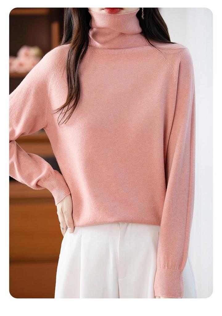 Women's Velvet Long Sleeve Knitwear: Versatile Plus Size High Neck Lapel Sweater for Autumn & Winter