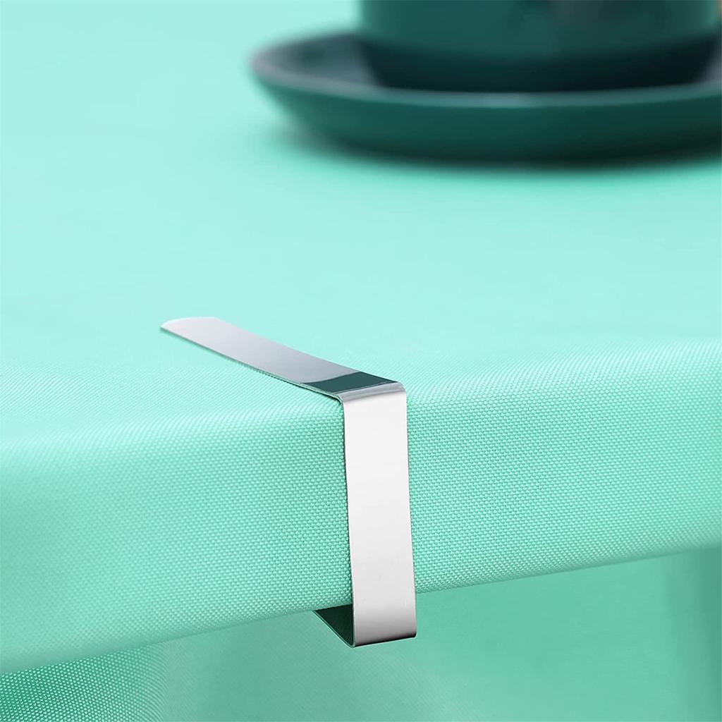 6pcs Heavy Duty Picnic Table Clips Stainless Steel Table Cloth Cover Clamps Table Cloth Holders for Restaurant Picnic Home