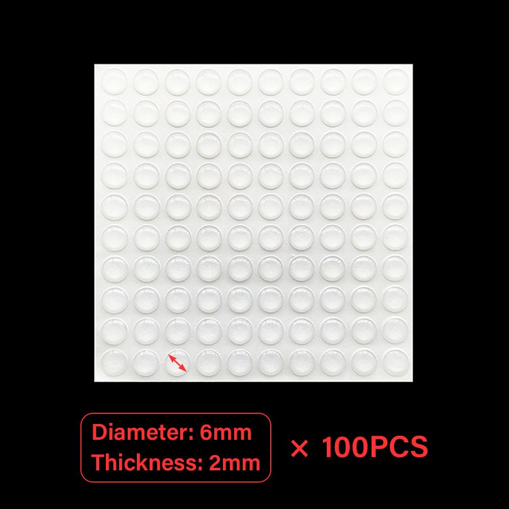 SW 100PCS Self Adhesive Anti-collision Silicone Particles Door Stopper Damper Buffer Furniture Pads Cushion Mute Protective Pad
