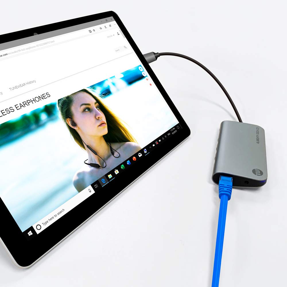 TUNEWEAR ALMIGHTY DOCK C3 Multi Hub Ethernet HDMI 4K PD Compatible Space Gray USB-C TUN-OT-000057