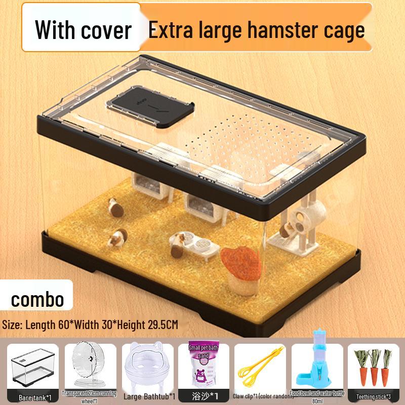Large Acrylic Hamster & Chinchilla Cage Villa Breeding Box