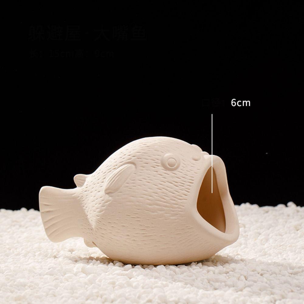 Ceramic Aquarium Shrimp Hideaway Multi-style Decorative Fish Hiding Shelter Creativity Multifunctional