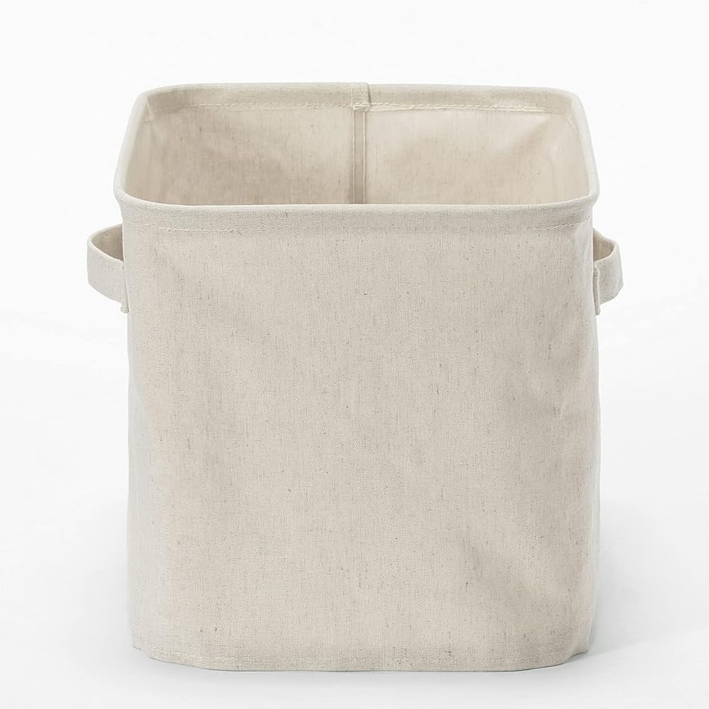 MUJI Soft Box, Medium, 37cm (W) X 26cm (D) X 26cm (H), Polyester Linen, Rectangular, Item Number: