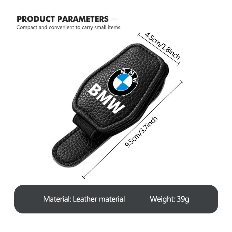 ADZW9 Magnetic Leather Eyeglass Hanger Clip Universal Sunglasses Holder For BMW X3 X5 M5 M3 E46 E90 E60 F10 E39 F30 E36 G30 E87 E70