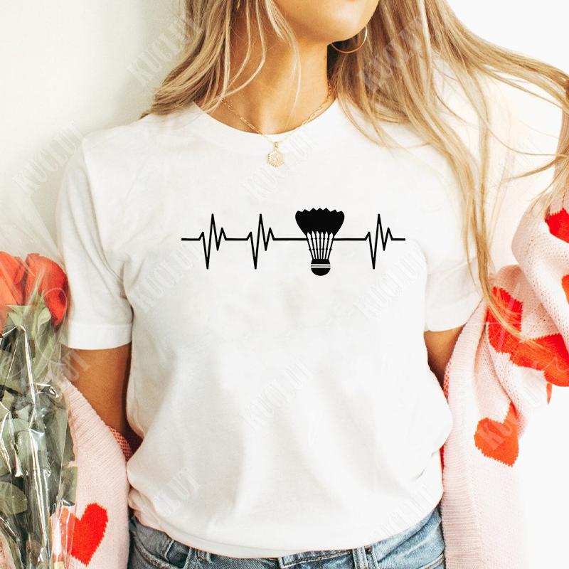 T Shirt for Women Unisex Funny Badminton Player TShirt Casual Short Sleeve O Neck Tshirts Badminton Team Tee Unisex Streetwear
