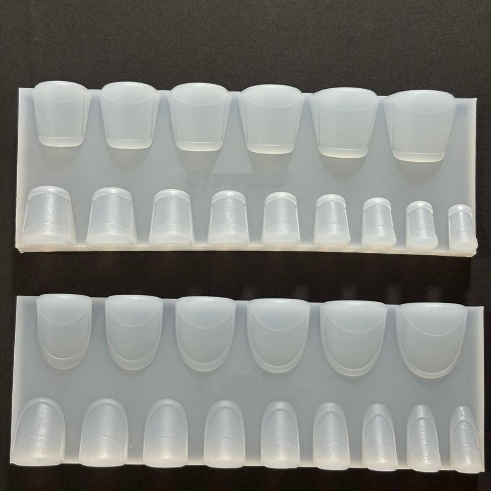 Shallow Fit Silicone Nail Mold Anti Overflow Nail Extension Template New Base Film Mold  Nail Salon