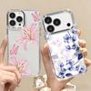 Romantic Rose Flower Pattern Case For iPhone 17 Pro Max iPhone 16 15 14 13 Pro Max 11 17e 16e Plating Lens Frame Clear Soft Silicone Back Cover