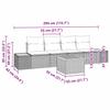 Garden Sofa Set with Cushions 5 Pcs Beige Poly Rattan