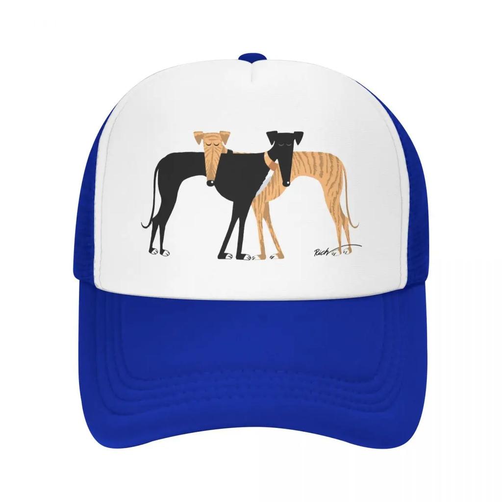 Custom Greyhound Dog Trucker Hat Unisex Women Adjustable Unisex Head Rest Brindle Hound Baseball Cap Spring Dad Hat