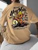 Hot Selling American Unisexs Summer Wealth Teddy Bear Print Micro Elastic Breathable Round Neck Tshirt Outdoor Casual Top