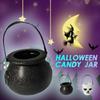 1PCS Halloween Candy Pot Halloween Cauldron Novelty Halloween Bucket Ornament Skull Witch Toy