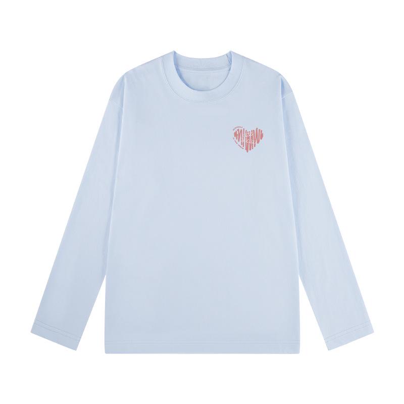 Women's 2025 American Style Pure Cotton Long-Sleeve T-Shirt: Loose Fit, Ideal for Autumn/Winter.