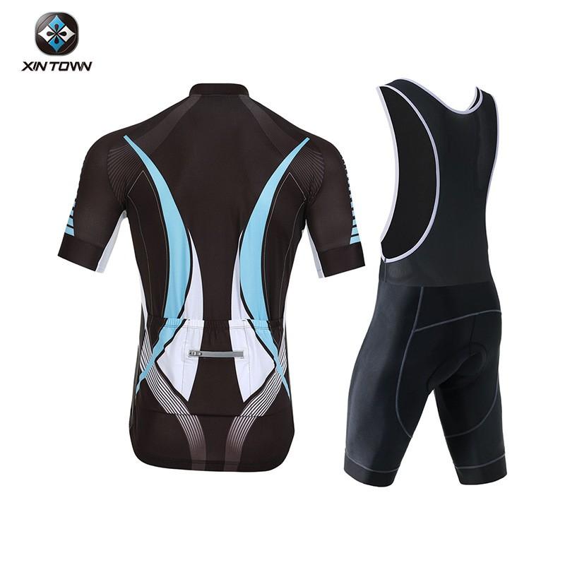 XINTOWN Cycling Jersey Set Short Sleeve Bib Shorts Mens Road Bike Riding Wear