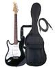 PhotoGenic ST-250LH/BK Electric Guitar, ST Type, Black, Left-Handed Model [Includes Soft Case, Shield, and Adjustment Wrench]