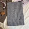 Luochi Wool Blend Embroidered Cable Knit Scarf: Retro Autumn/Winter Style Neck Gaiter for Women & Men
