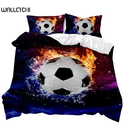 Soccer Duvet Cover Football Kids Bedding Set 3D Comforter Cover Boys Teens Sport Lovers Double Queen King Polyester Qulit Cover