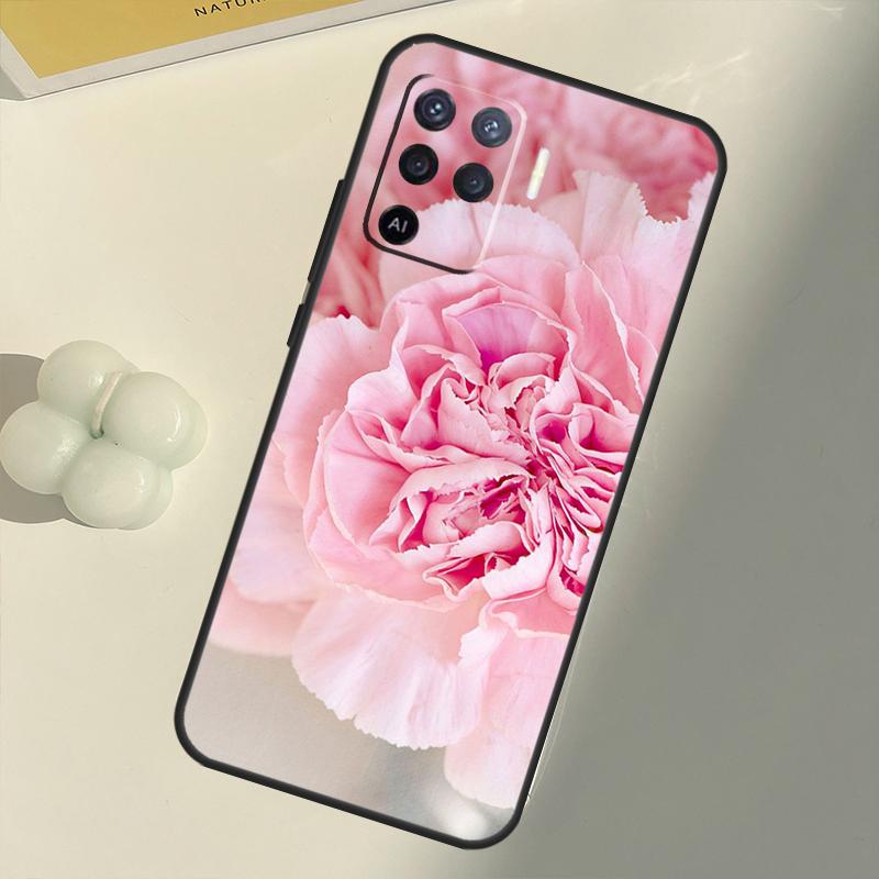 Peonies Beautiful Flower For OPPO Find X3 Lite X5 Pro A5 A9 A31 A53 S A83 A91 A93 A54 A74 A94 A15 A16 A52 A72 Case