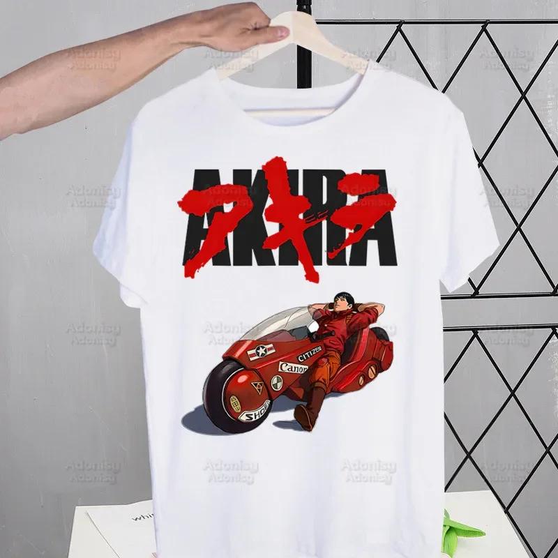 Akira Anime Manga Japanese T Shirt Men Retro Tops Tees Harajuku Neo Tokyo Shotaro Kaneda Tshirt Streetwear Hip Hop T-shirts