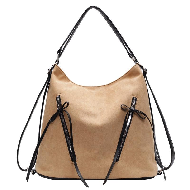 

Autumn and winter large-capacity retro bag women s new casual commuting shoulder messenger bag double shoulder backpack