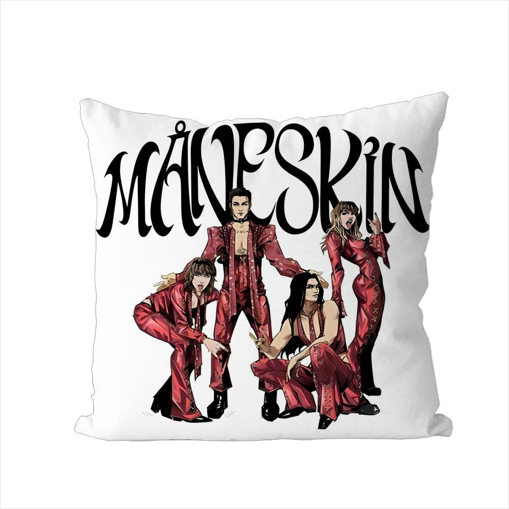 

Band MManeskin Pillow Case For Car Sofa Decorative Home Doublesided Print Plush Square Throw Pillow Cushion Cover 30x30cm
