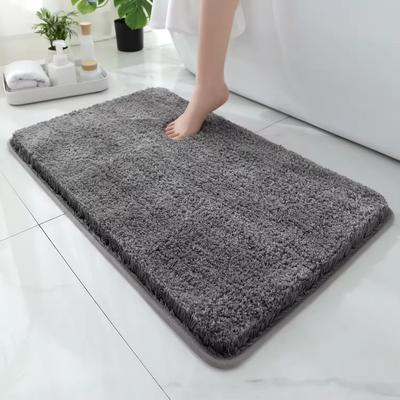 Rounded and Thickened Bathroom Floor Mat, Bathtub Absorbent Mat, Plush Material, Anti Slip Foot Mat, Entrance Door Mat, Bathroom