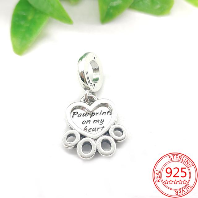 Real 100% 925 Sterling Silver Colorful Rainbow Pendant & Dream Catcher Heart Charm Fit Fashion 3mm Bracelet Romantic Gift