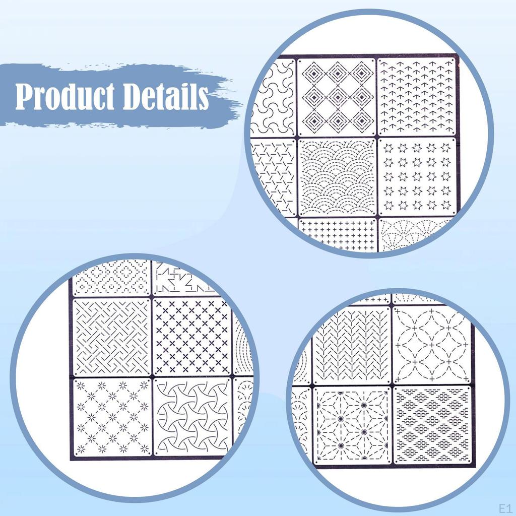 Stencils Geometric Pattern Templates Creativity Washable Reusable Professional Quilting