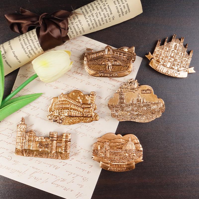 6 Pcs Scenic Spot Fridge Magnets World-Famous Buildings Fridge Magnets Home Fridge Decorative Magnets