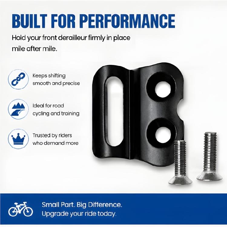 Metal Road Bike Front Mount Part, Fixing Plate with Countersunk Openings for Repair, Maintenance Tasks, Service Use, and Daily Work
