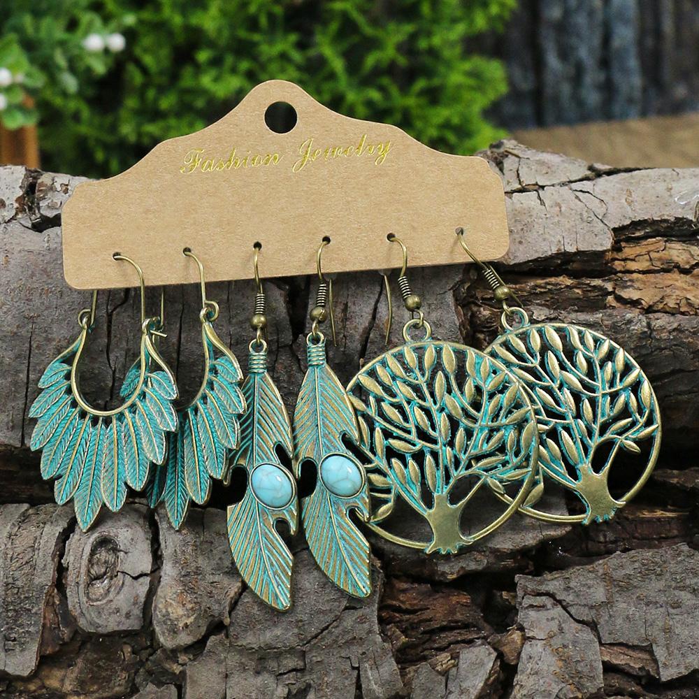 

Бохо Подвеска/Винтажный женский круглый набор для ушей Pendientes Серьги Необычные женские антикварные циркониевые для повседневной носки Подарок