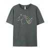 Crazy Short Sleeve Tees Christmas Crew Neck Premium Cotton Unisex T Shirts Horse Art T Shirt Equestrian Crazy Tshirts Classic