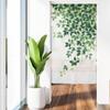 Stylish Noren Curtain, Room Divider, Privacy Curtain, Leaf Pattern, Natural, Simple, Casual, Botanical, Ivy, Line Leaf, Width 85cm, Length 150cm