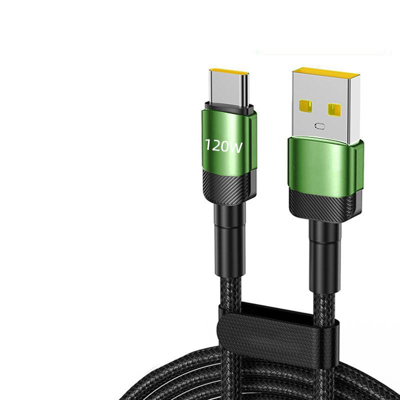 120W Super Flash Type-C Charging Cable for Apple, Huawei, Vivo, and Oppo Devices