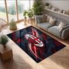 Tappeto in Flanella Stampato AC Milan Antiscivolo Morbido Poliestere Tappeto per Pavimento Tappetino Decorativo da Interno per Camera da Letto Soggiorno Divano Sala Giochi Decorazione Casa