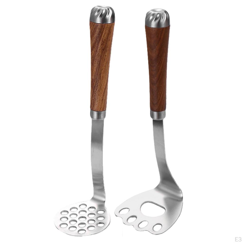 Durable Stainless Steel Potato Masher - Efficient Kitchen Tool for Carrots, Meat, and More