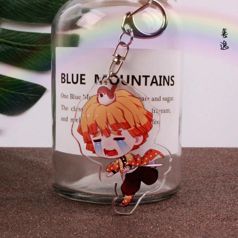 Schlüsselanhänger Anhänger Anime Demon Slayer Kimetsu No Yaiba Kamado Tanjirou Doppelseitig HD Taschenanhänger Geschenk für Fans Cosplay Requisiten Schmuckgeschenk