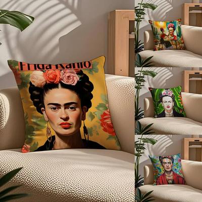 Anime F-Frida K-Kahlo Art Pillow Case Comfort Sofa Bed Silky Elegant Invisible Zipper Custom Decorative Cushion Cover