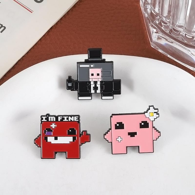 Hüpfspiel Emaille-Pins Custom I'M FINE Broschen Anstecknadeln Kleidung Lustiger Schmuck Geschenk für Kinder Freunde