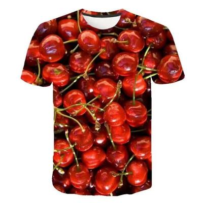 2024 Summer Best-Selling Cross-Border Men Best Selling T-shirt Fruit Short Sleeve 3D Digital Print Tops