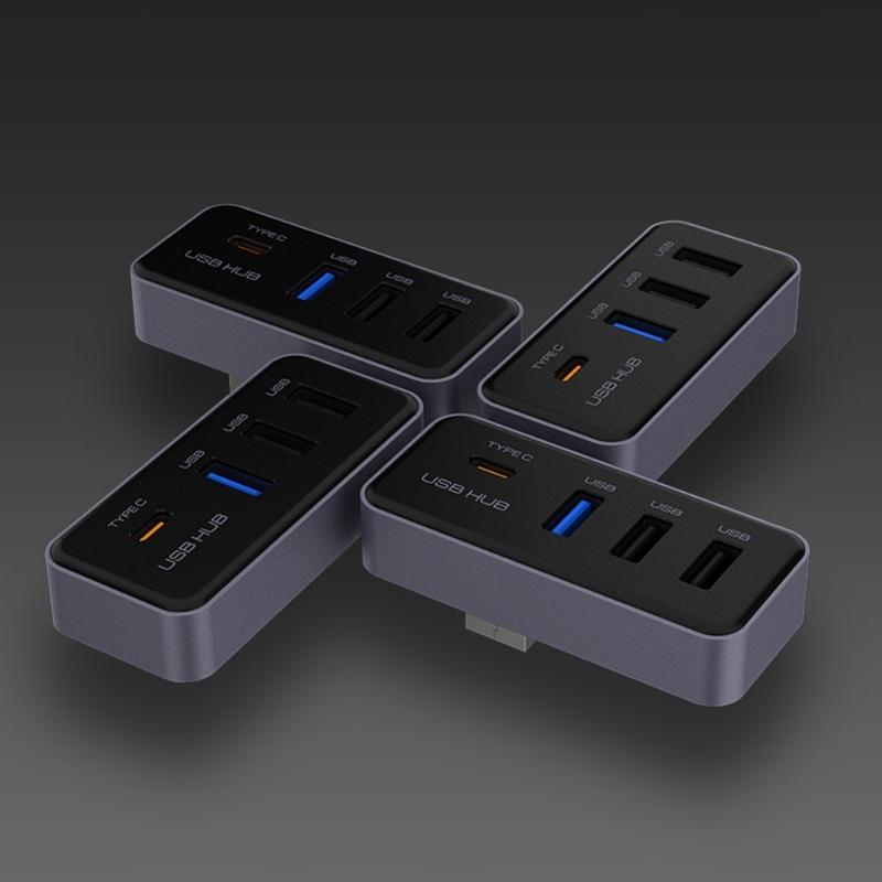 Power Distribution USB Hub Dock Station with 3 USB Ports and 1 Type C Port Ensuring Stable Transfer for Model 3/Y
