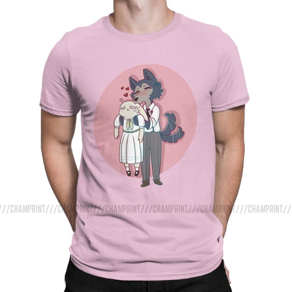 Novità Beastars Legosi Anime T-shirt da Uomo Girocollo Cotone T-shirt Animali Manga Corta