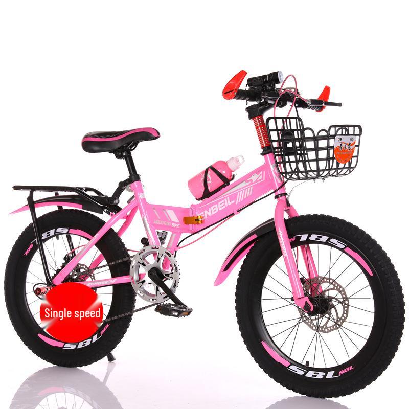 Folding 20/22/24-inch Children's Bicycle with Disc Brake & Variable Speed for Older Kids