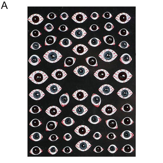 Fingernägel Aufkleber Abnehmbare Verbessern Atmosphäre PVC Gute Halloween Stil DIY Nail art Aufkleber Ornament Liefert