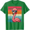 Cool Retro Flamingo in Sunglasses 70s 80s 90s Funny Flamingo T-Shirt
