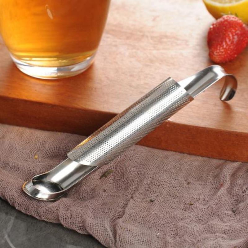 1Pcs Tea Diffuser Stainless Steel Fine Mesh Strainer with Hanging Hook Handle Creative