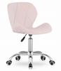 Silla giratoria de terciopelo Avola - Rosa claro