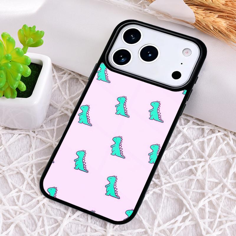 Cute Dino Phone Case for iPhone 17 Air 16 15 11 12 14 13 Pro Max Shockproof Cover