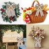 4 Rolls Burlap Wired Ribbons 2.5 inch Polyester Ribbons Farmhouse Ribbon  Thanksgiving