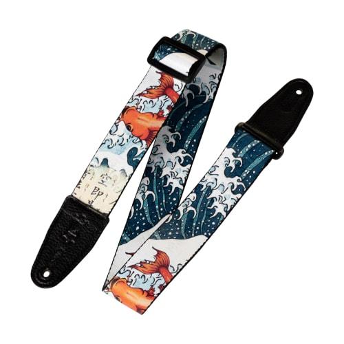 Levy's Leathers 2" Polyester Guitar Strap Sublimation - Printed with Original Artist Designs and Genuine Leather Edges (MPD2-016)